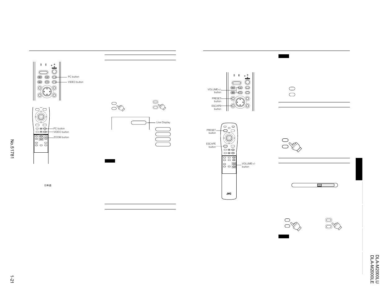 Vic select, Rm-m2000 remote control unit | JVC DLA-M2000LU User Manual | Page 21 / 40