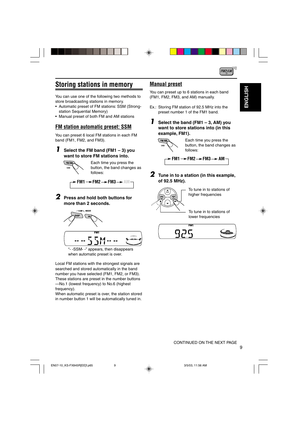JVC KS-FX845R User Manual | Page 9 / 46
