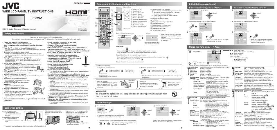 JVC 0710GLT-NF-MT User Manual | 2 pages