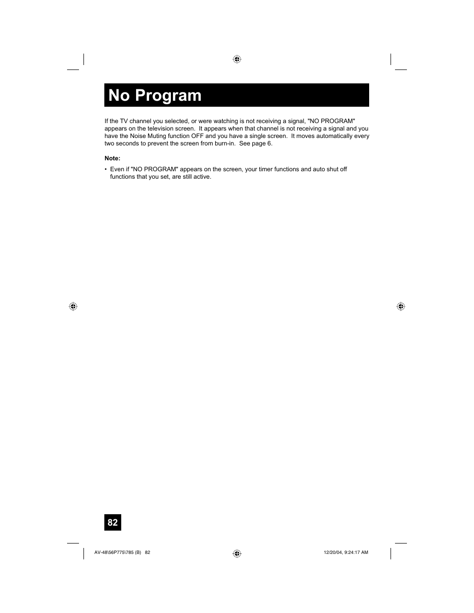 No program | JVC I'Art Pro LCT1676-001B-A User Manual | Page 82 / 88