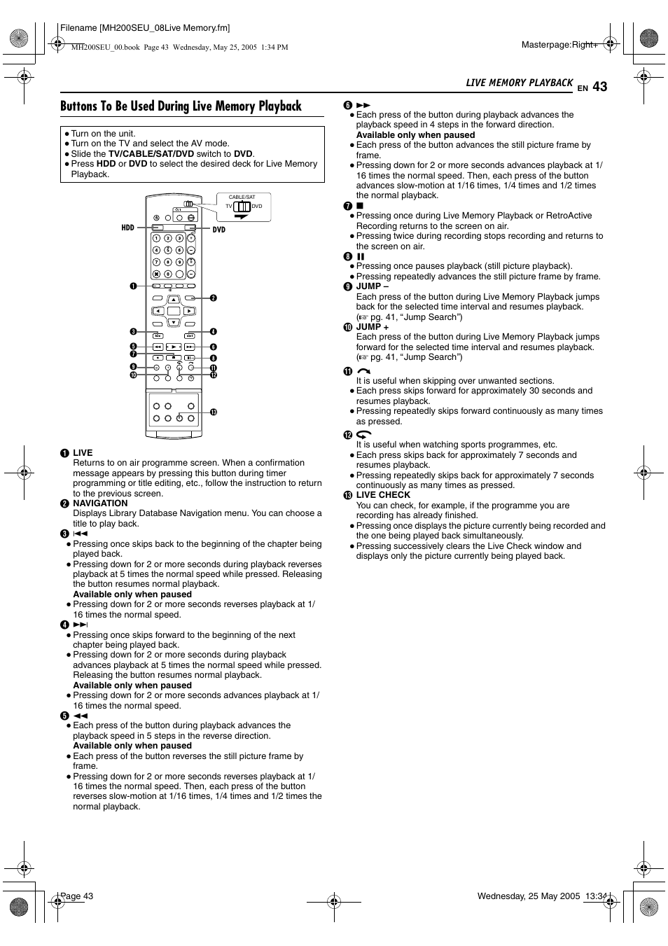 A pg. 43 | JVC DR-MH200SE User Manual | Page 43 / 92