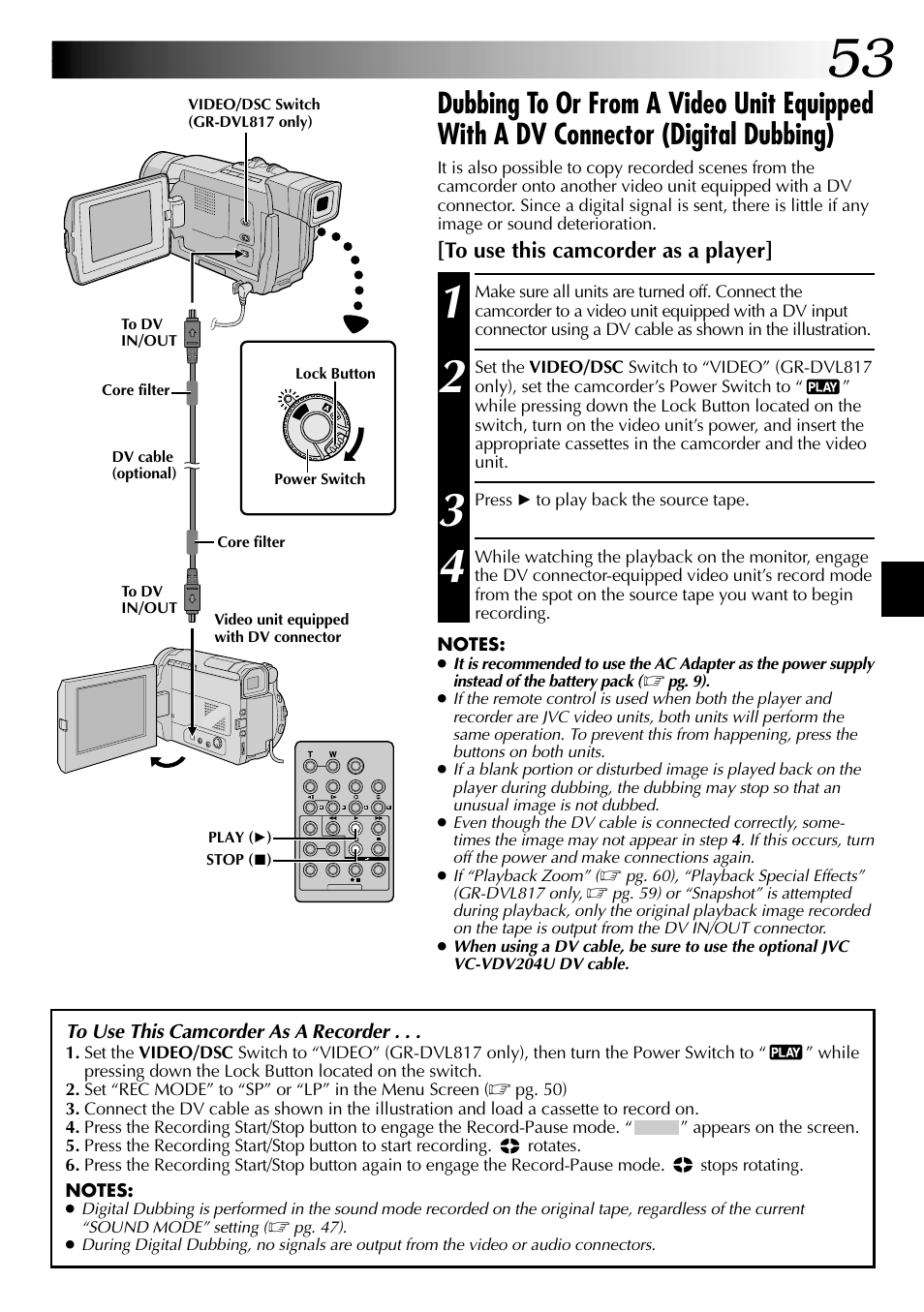 JVC GR-DVL517 User Manual | Page 53 / 92