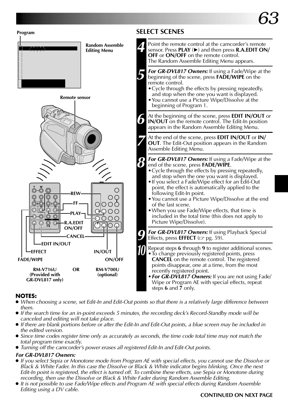 JVC GR-DVL517 User Manual | Page 63 / 92