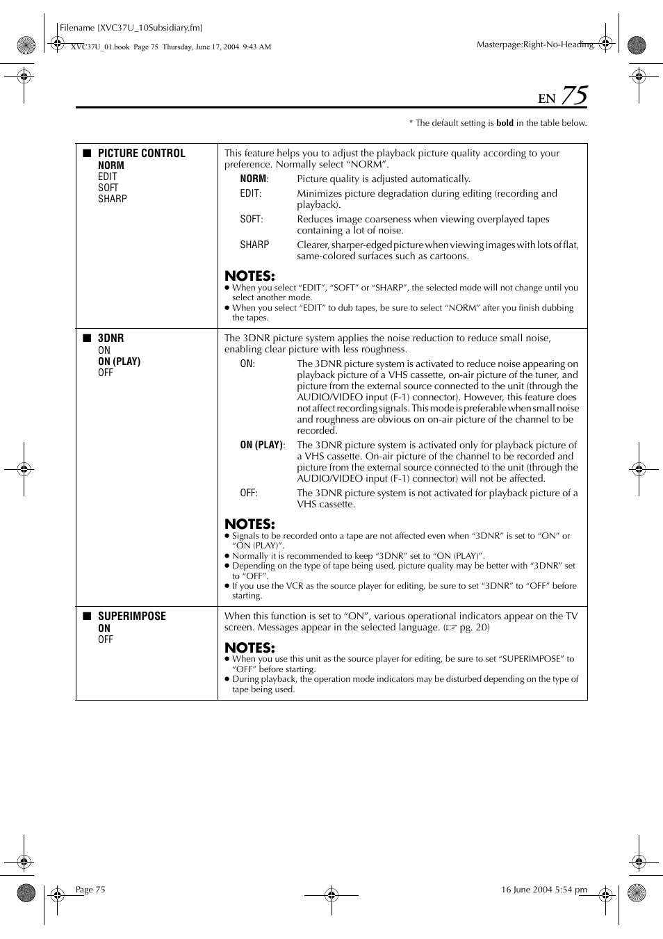 JVC HR-XVC37U User Manual | Page 75 / 92