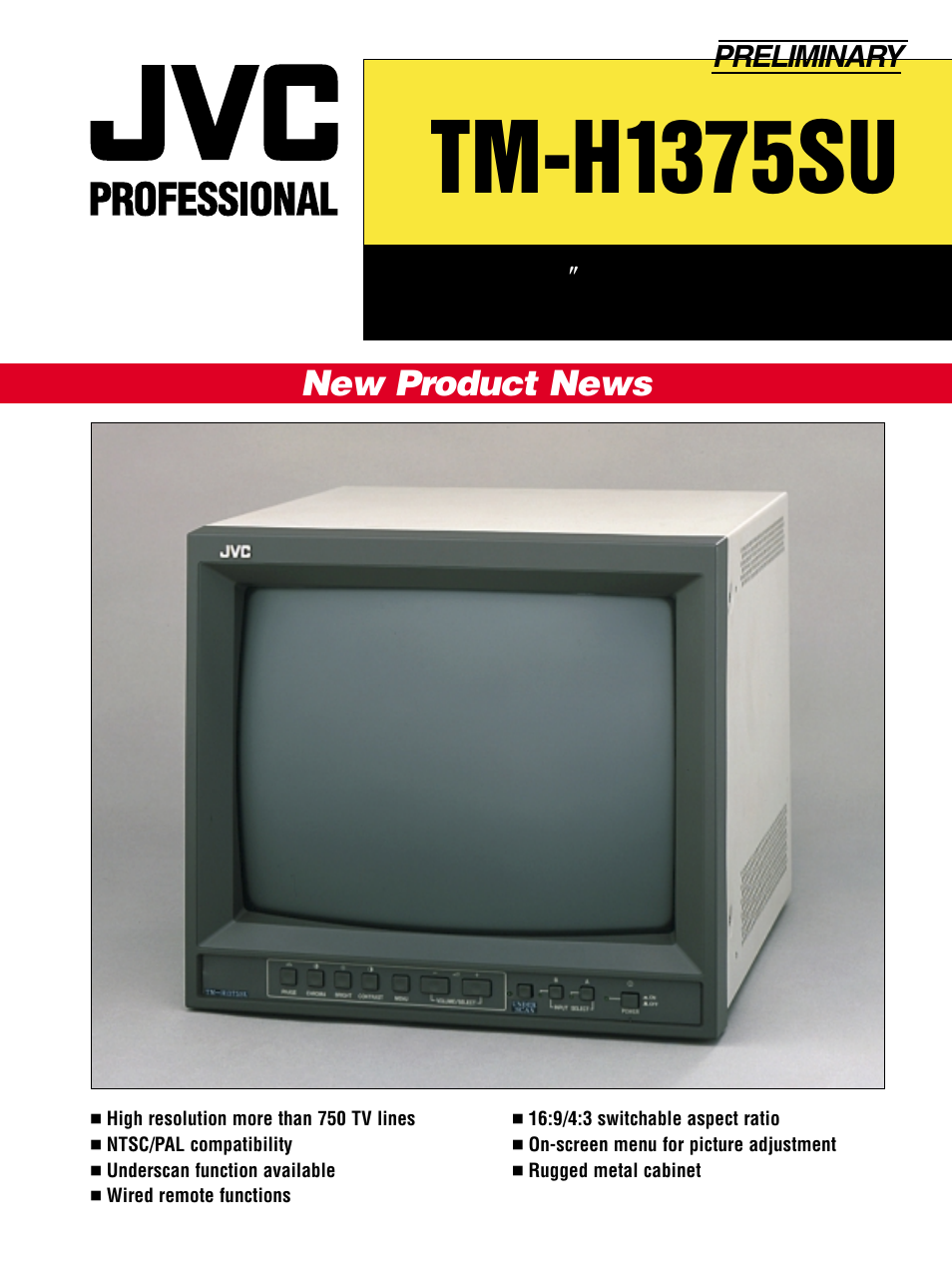 JVC TM-H1375SU User Manual | 2 pages
