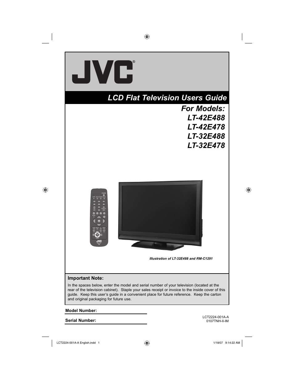 JVC 0107TNH-II-IM User Manual | 72 pages