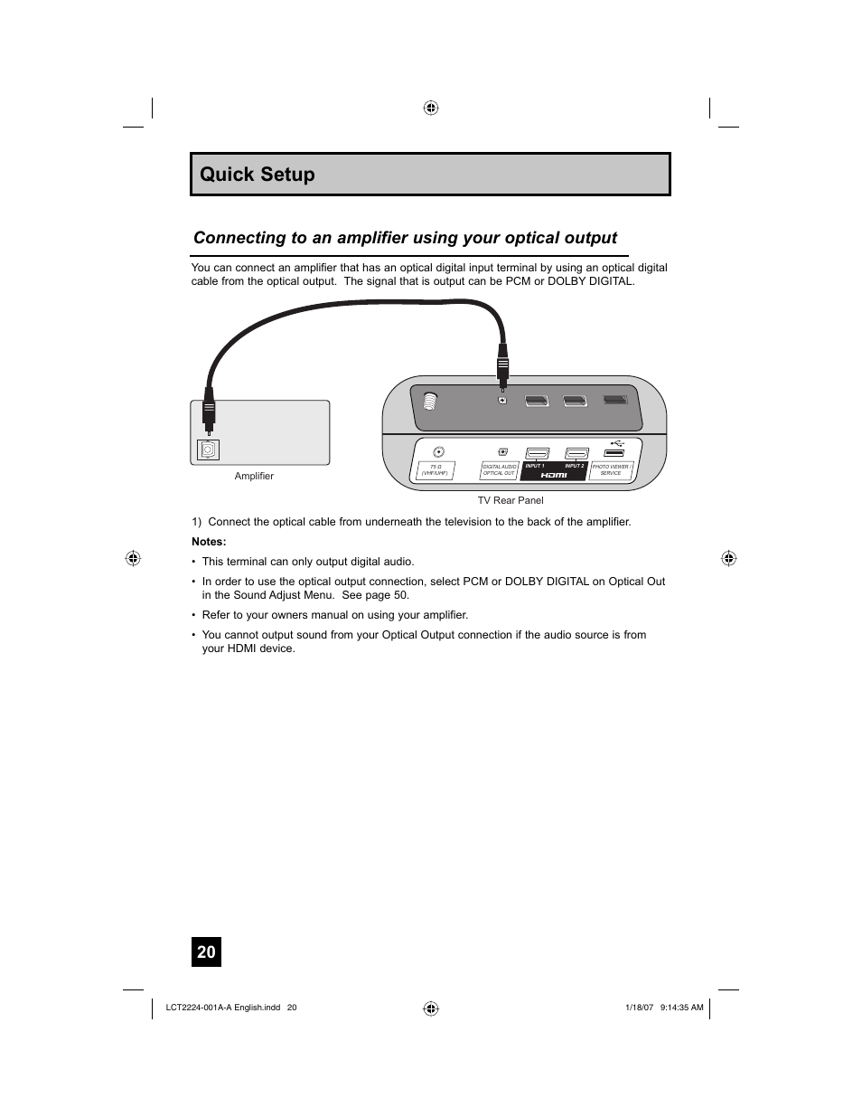 Quick setup | JVC 0107TNH-II-IM User Manual | Page 20 / 72