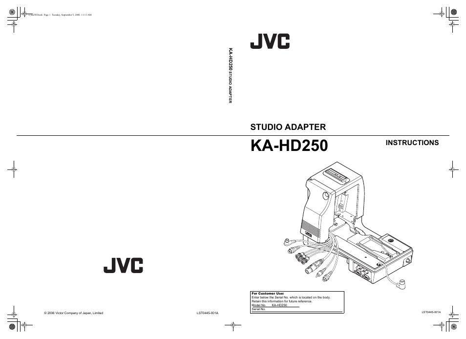 JVC GY KA-HD250 User Manual | 15 pages