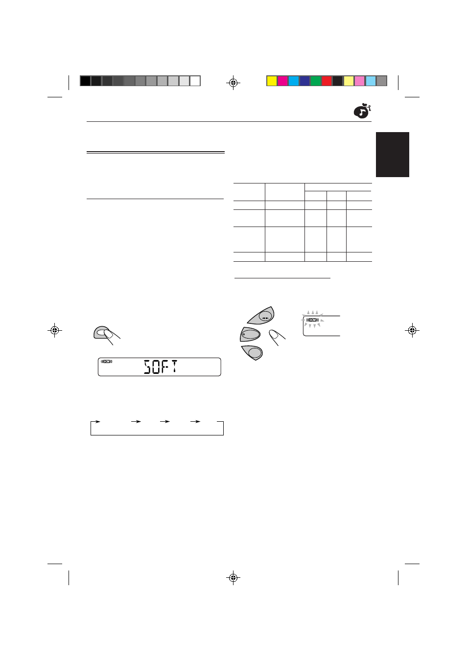 Recalling the sound modes, Selecting and storing the sound modes, English | JVC GET0063-001A User Manual | Page 13 / 32