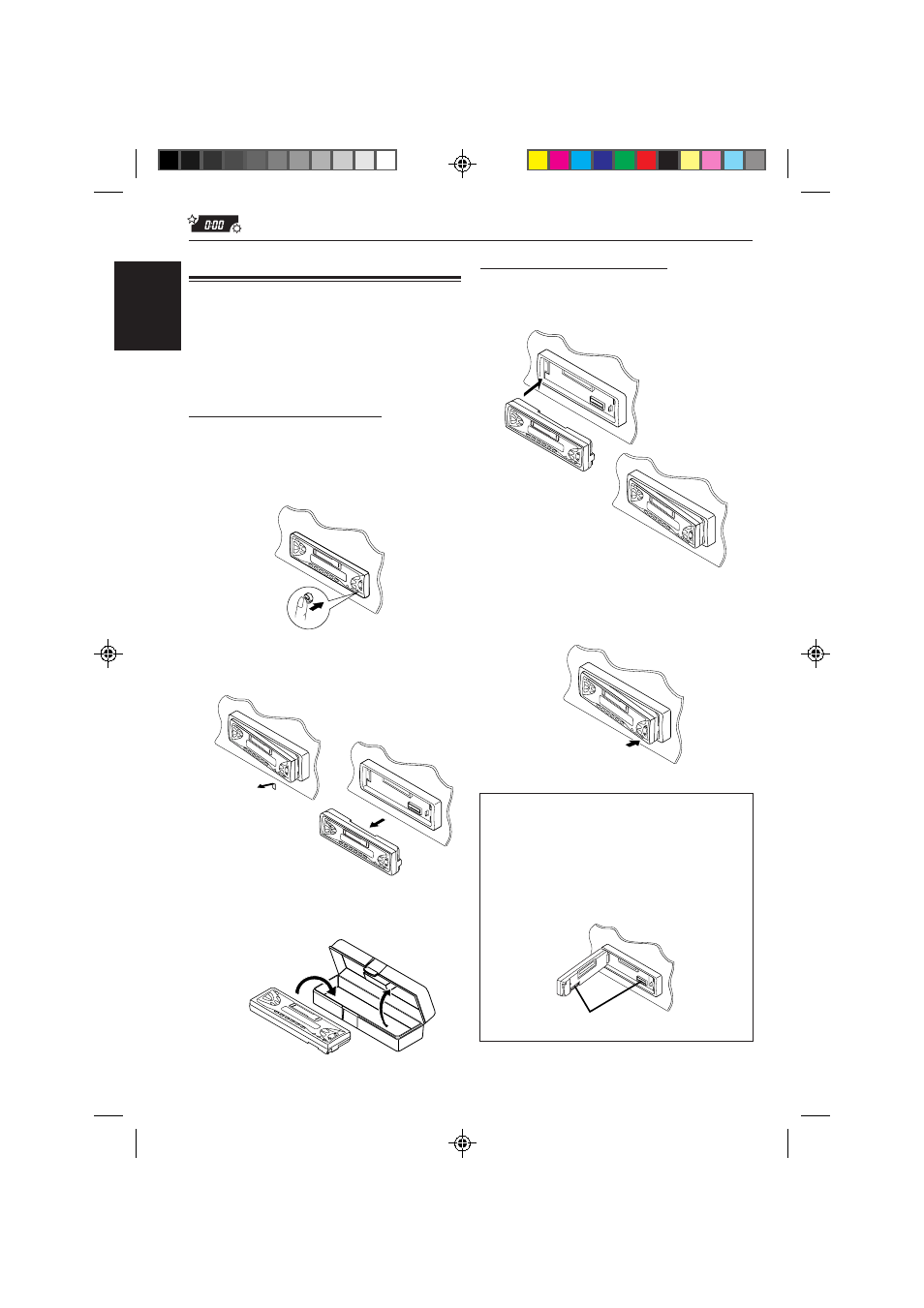 Detaching the control panel | JVC GET0063-001A User Manual | Page 18 / 32