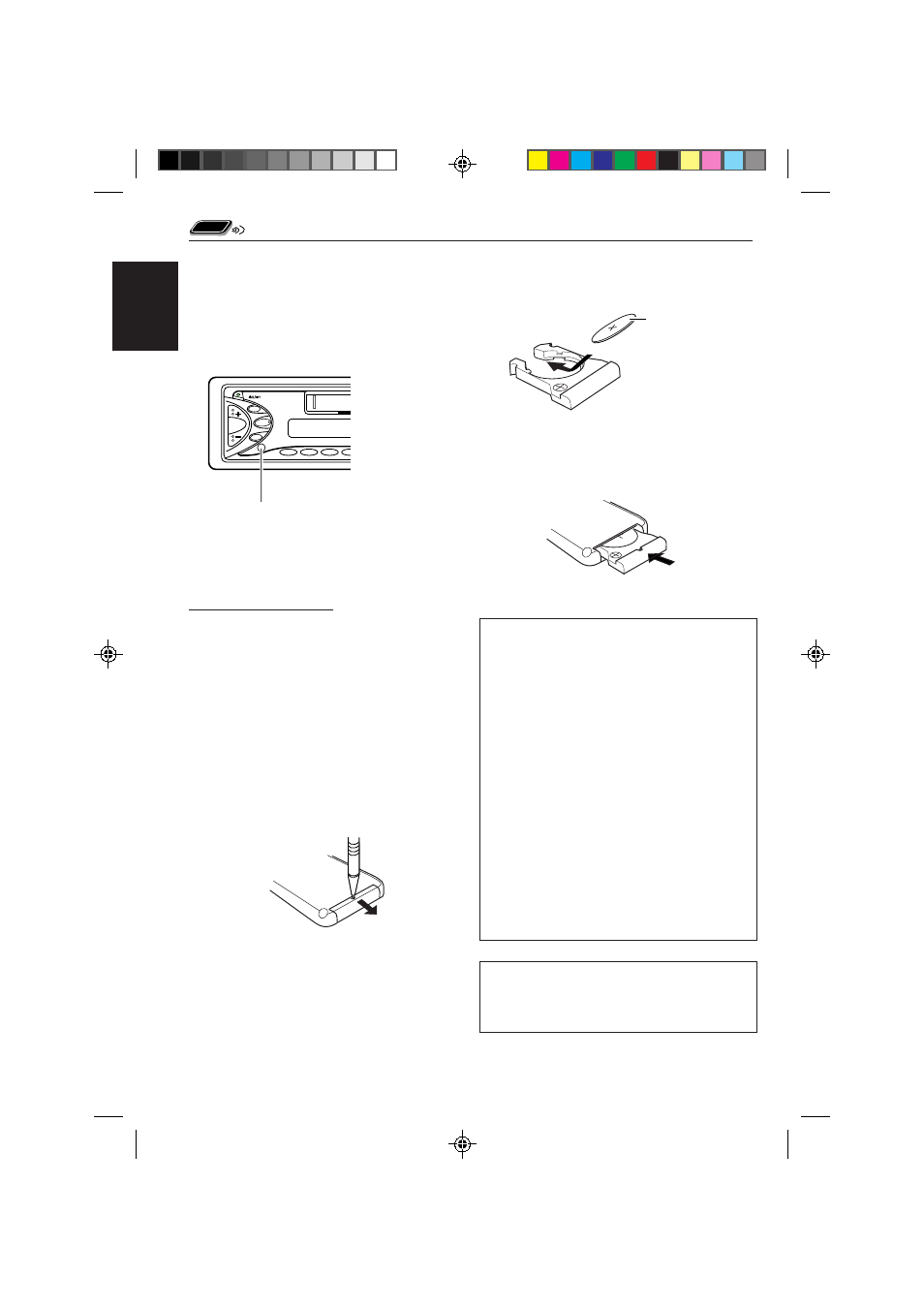 Using the remote controller, Installing the battery | JVC GET0063-001A User Manual | Page 22 / 32