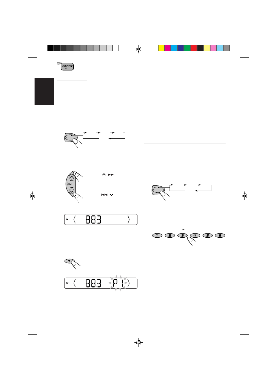 Tuning in to a preset station, Manual preset, English | JVC GET0063-001A User Manual | Page 8 / 32