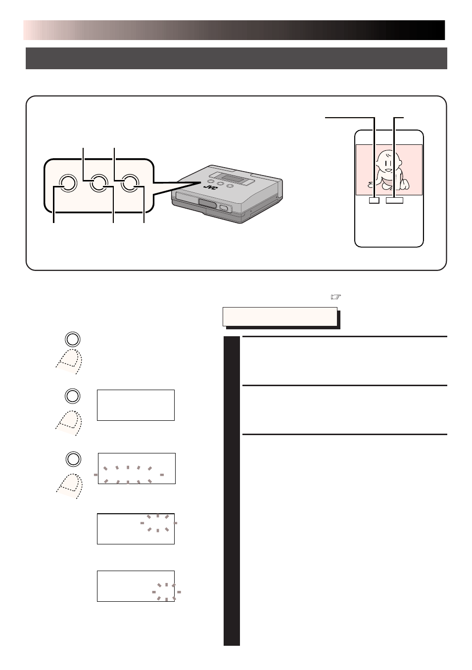 Miscellaneous printing operations (cont.), Combining image and calendar – calendar printing, Selecting menu item | Press the menu button, Press the select button, Press the set button | JVC GV-HT1U User Manual | Page 32 / 52