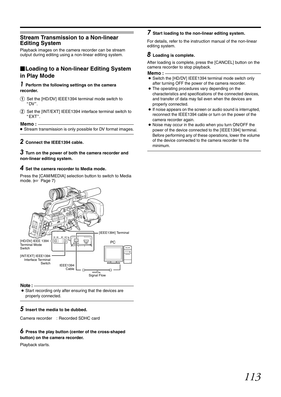 Stream transmission to a non-linear editing system | JVC GY-HM700U User Manual | Page 117 / 128