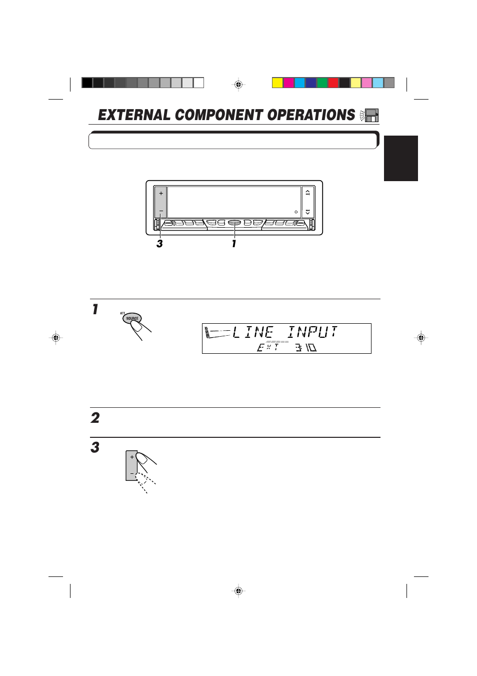 External component operations, Playing an external component | JVC KD-LX10R User Manual | Page 45 / 56