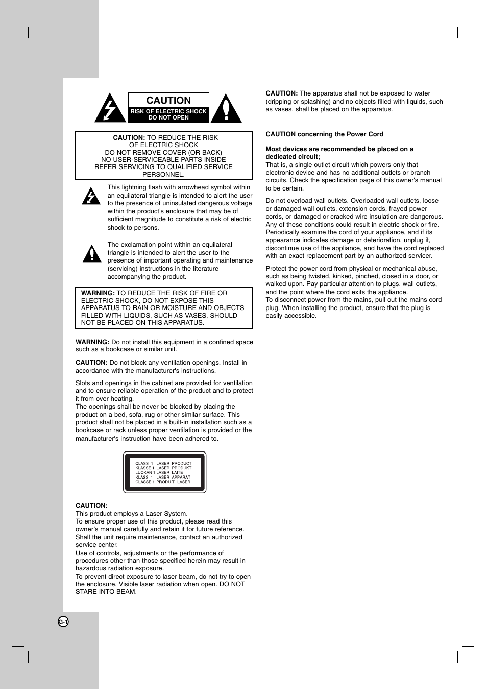 Caution | JVC TH-G51 User Manual | Page 2 / 33