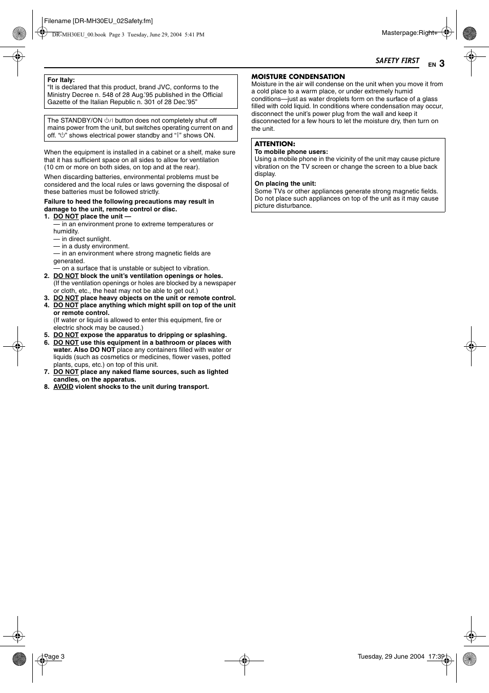JVC LPT0923-001B User Manual | Page 3 / 88