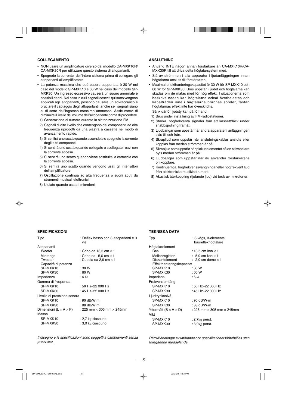 JVC CA-MXK30R User Manual | Page 37 / 38