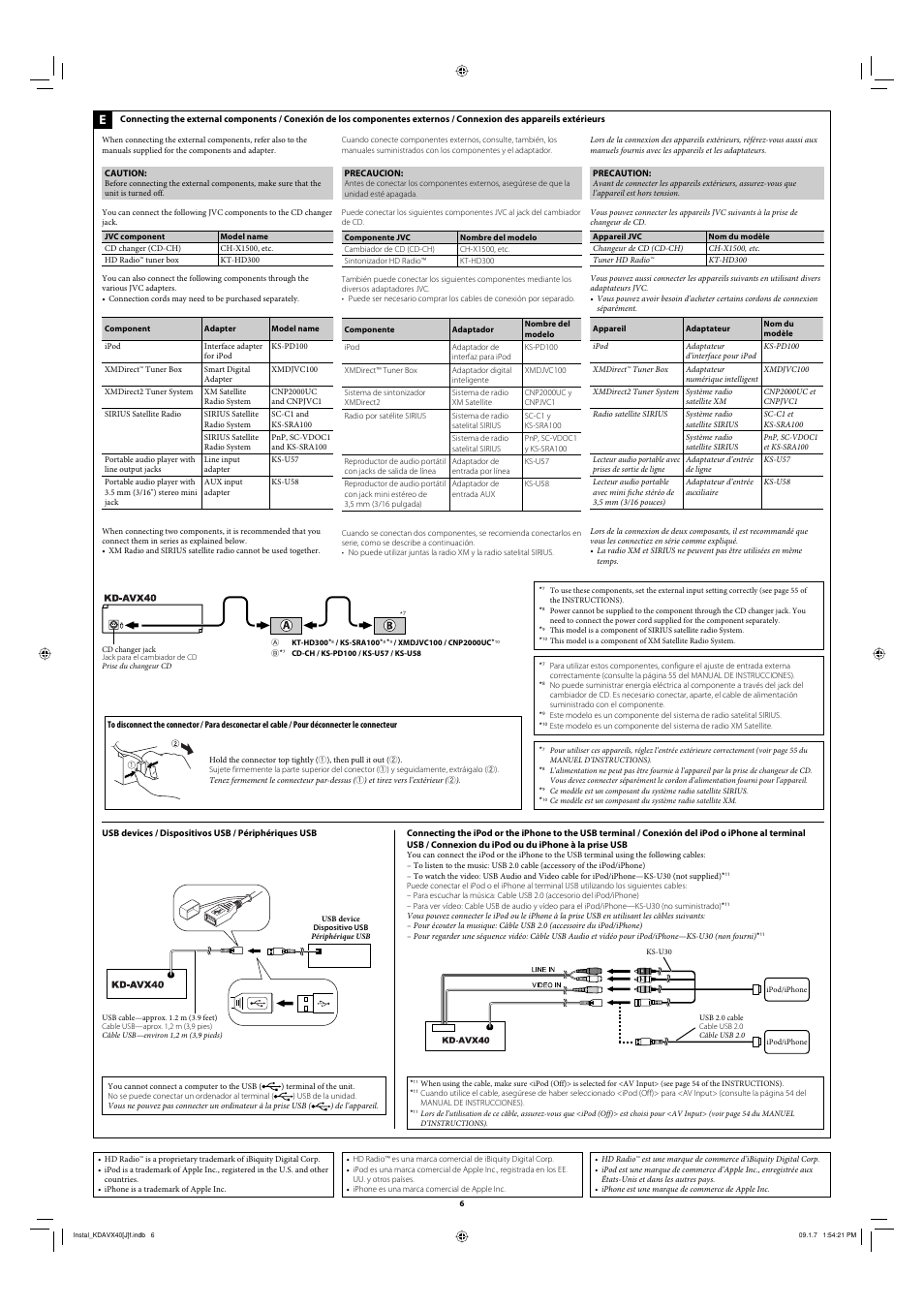 JVC KD-AVX40 User Manual | Page 6 / 6