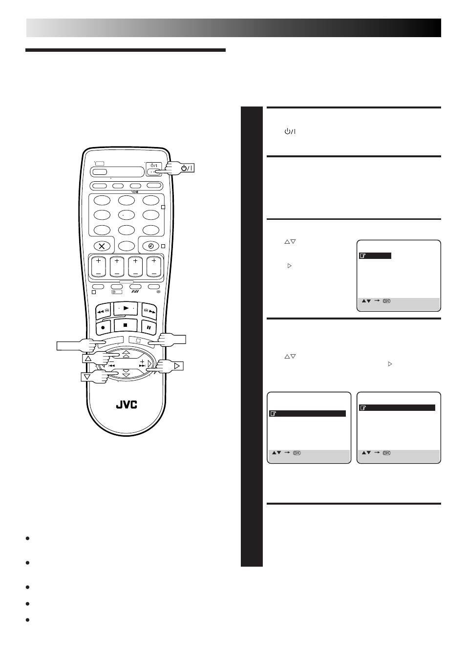 Colour system set, Turn on the recorder, Access main menu screen | Access mode set screen, Select colour system mode, Return to normal screen, Information on colour system | JVC HR-J468EU EN User Manual | Page 12 / 52