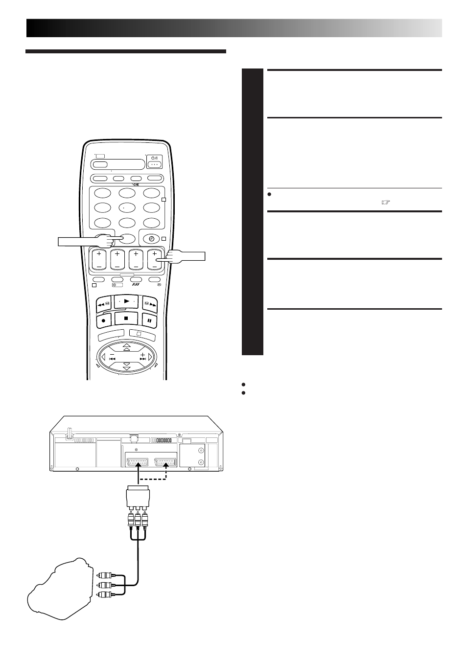 Edit from a camcorder, Make connections, Set recorder’s input mode | Set edit mode, Start camcorder, Start recorder, Editing | JVC HR-J468EU EN User Manual | Page 29 / 52