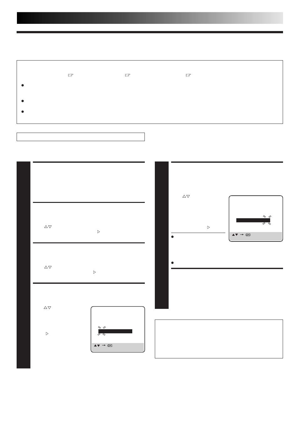 Setup, Access main menu screen, Access initial set screen | Access guide prog set screen, Enter guide prog number, Enter receiving channel position number, Return to normal screen, Subsidiary settings, Guide program number set | JVC HR-J468EU EN User Manual | Page 35 / 52
