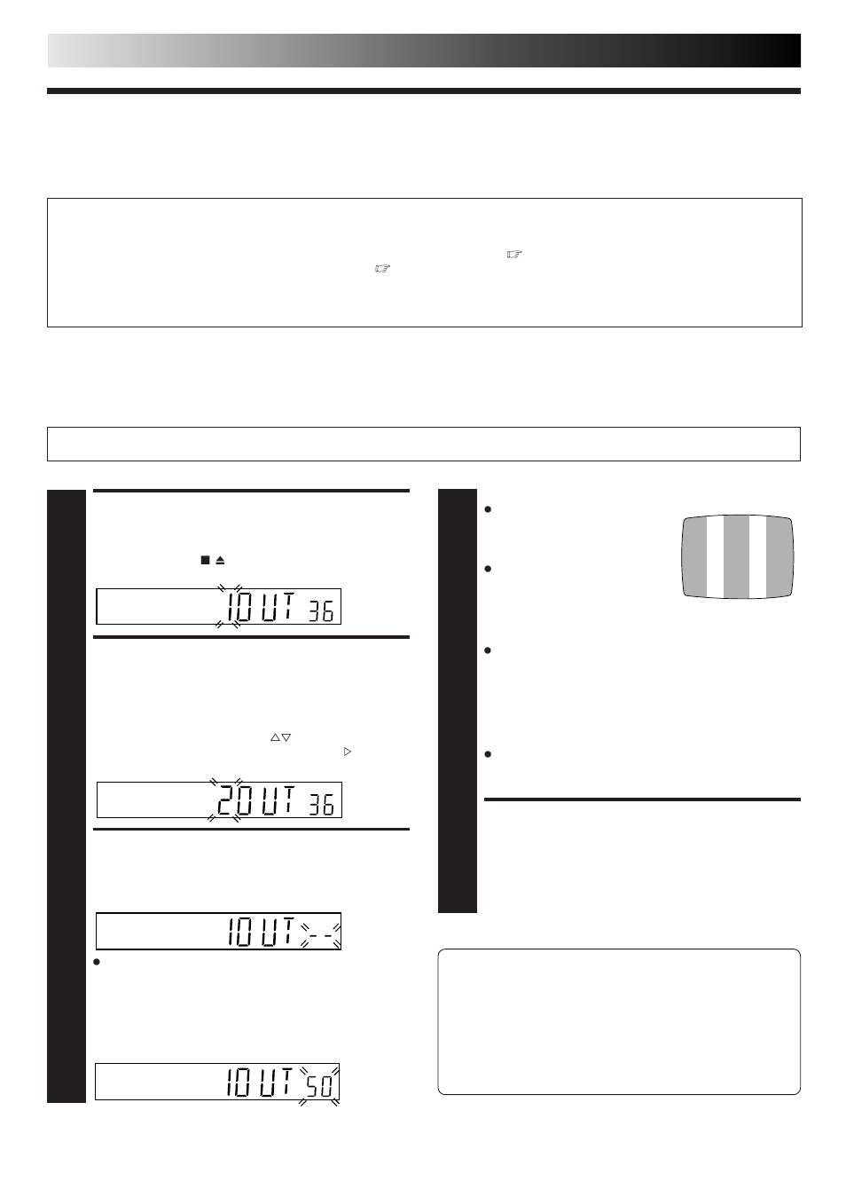 Video channel set, Access video channel set mode, Set rf output system | Set video channel, Exit video channel set mode, Subsidiary settings (cont.) | JVC HR-J468EU EN User Manual | Page 44 / 52