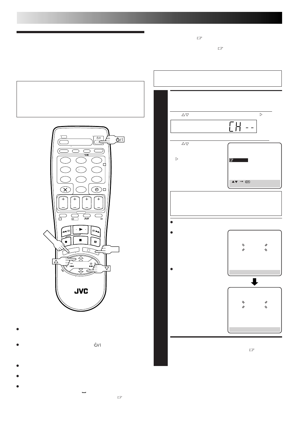 Preset download, Initial settings (cont.), Perform preset download | Set video channel | JVC HR-J468EU EN User Manual | Page 6 / 52