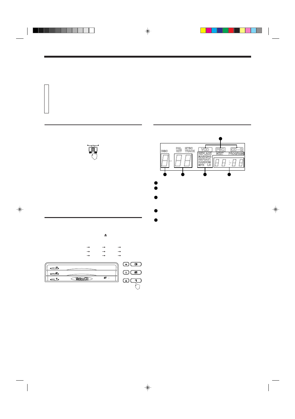 Basic operations, Now you can play a variety of video cds, Overview of the three modes | Description of the display window, Triple disc tray usage | JVC LET0089-001A User Manual | Page 9 / 27