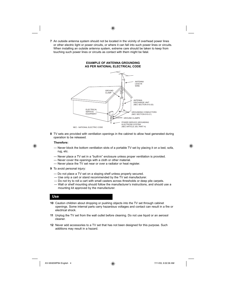 JVC AV 56WP84 User Manual | Page 4 / 72