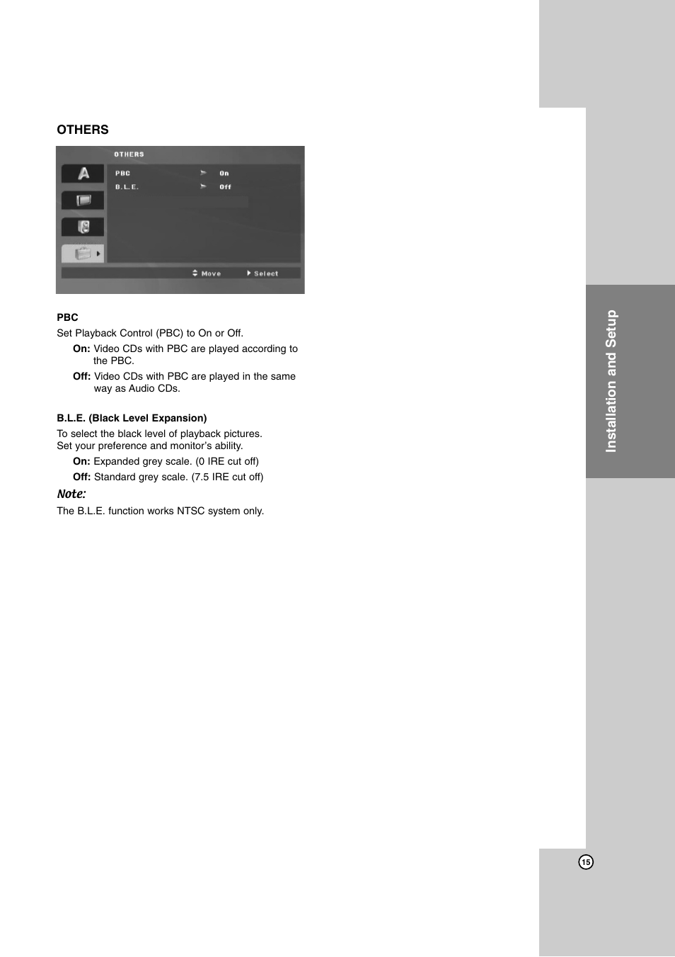 Others, Operation reference introduction, Installation and setup | JVC LVT2008-029A User Manual | Page 15 / 28