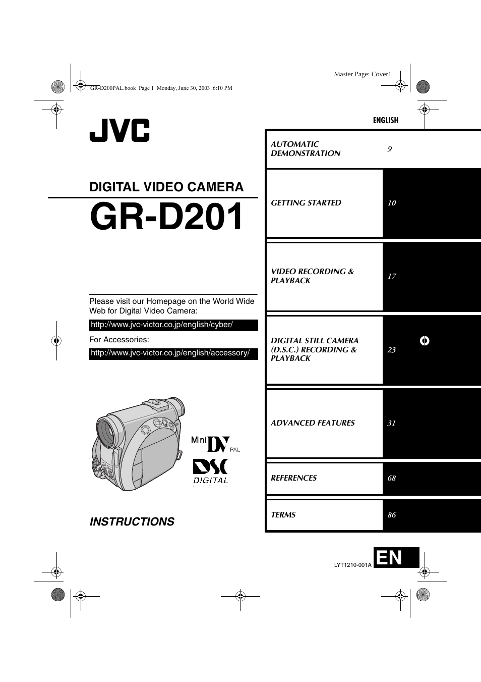 JVC GR-D201 User Manual | 88 pages