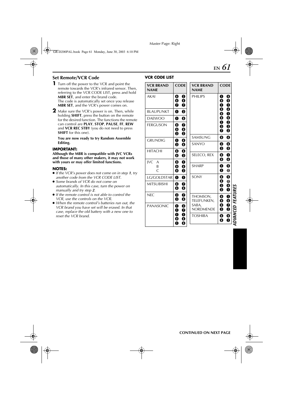 JVC GR-D201 User Manual | Page 61 / 88