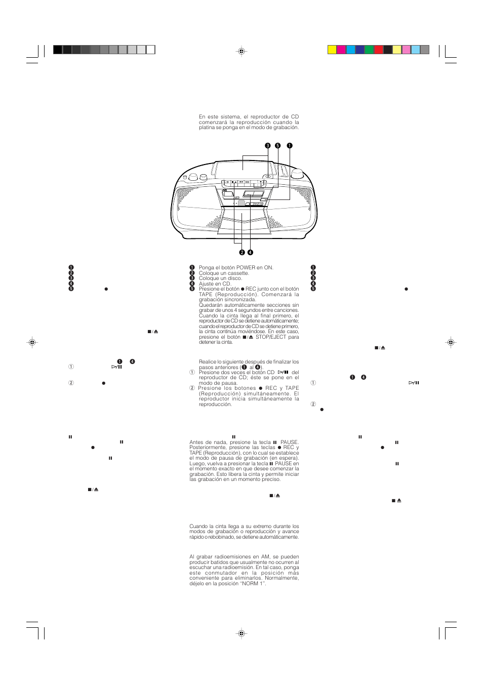 On/standby standby on one-touch operation, Fm/am | JVC RC-BX15BU User Manual | Page 20 / 24