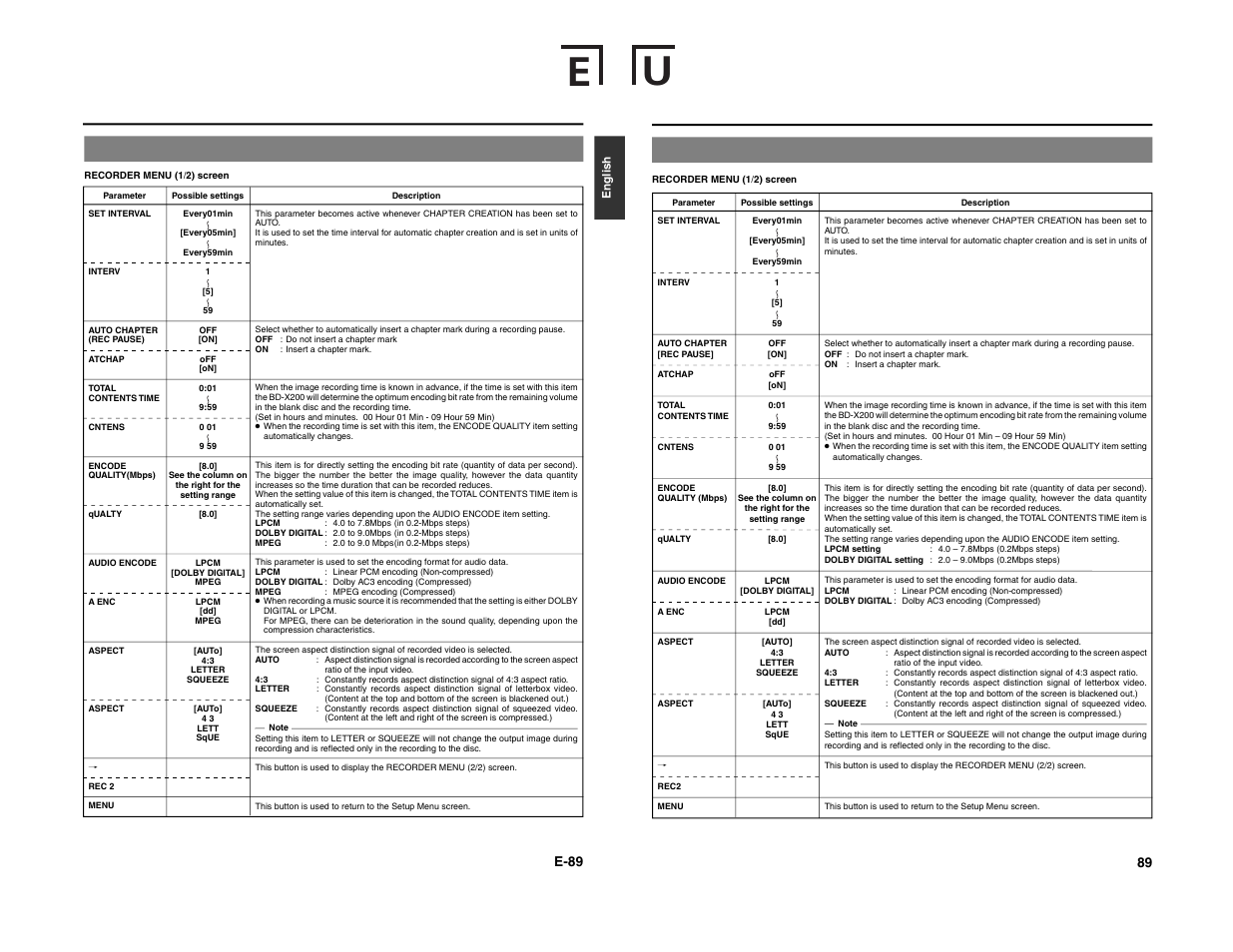 E-89 | JVC BD-X200E User Manual | Page 54 / 62