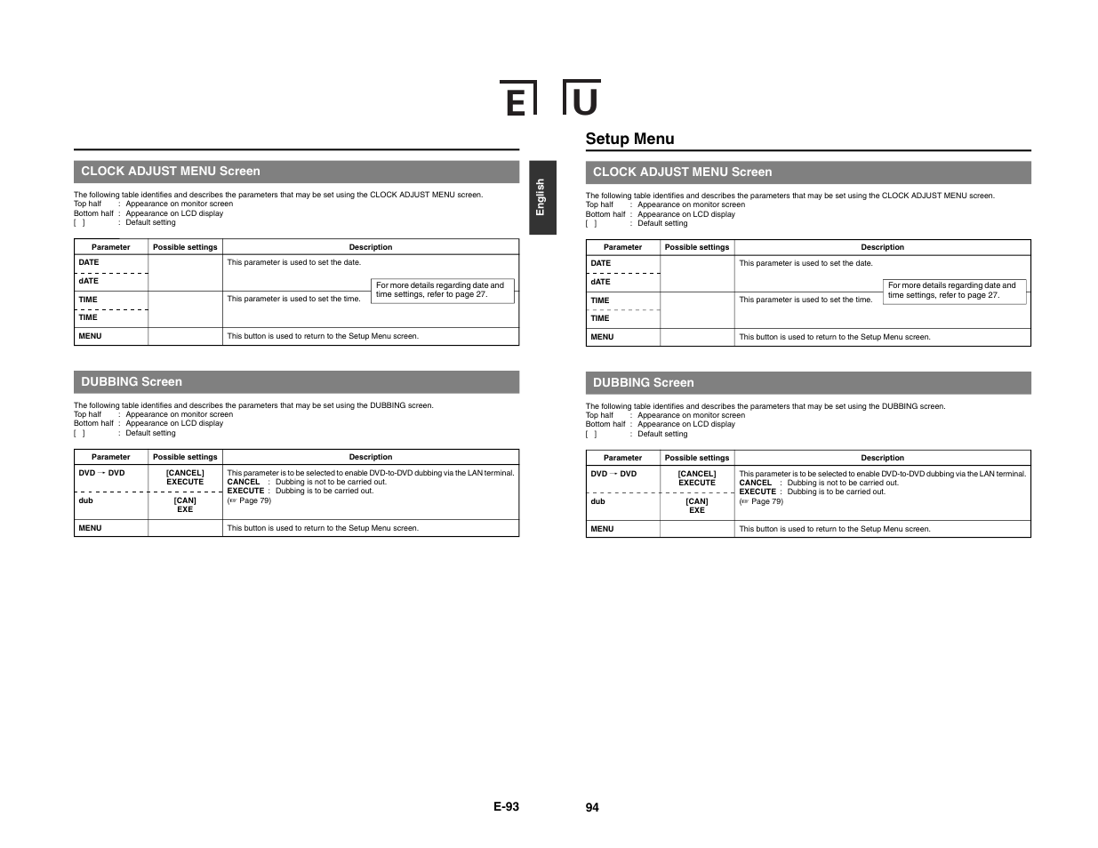 Setup menu | JVC BD-X200E User Manual | Page 59 / 62