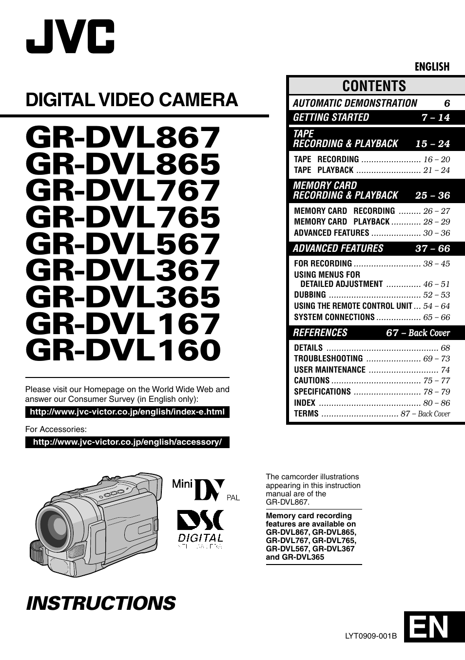 JVC GR-DVL365 User Manual | 88 pages