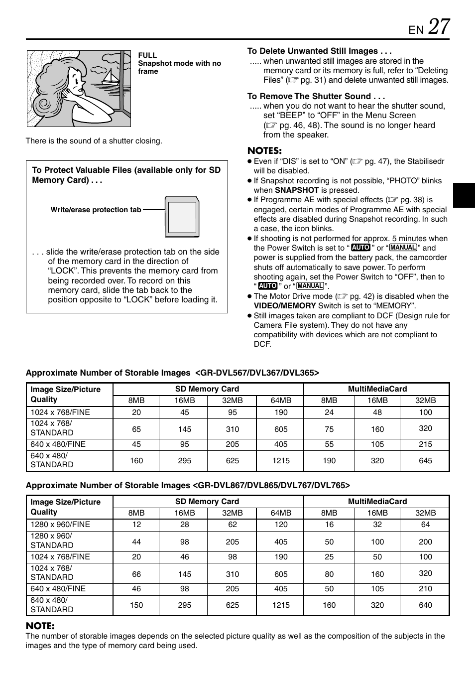 JVC GR-DVL365 User Manual | Page 27 / 88