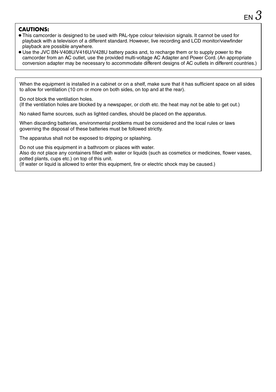 JVC GR-DVL365 User Manual | Page 3 / 88