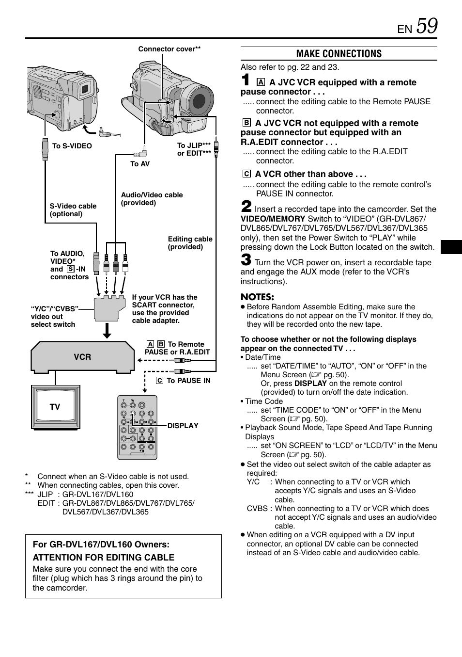 JVC GR-DVL365 User Manual | Page 59 / 88