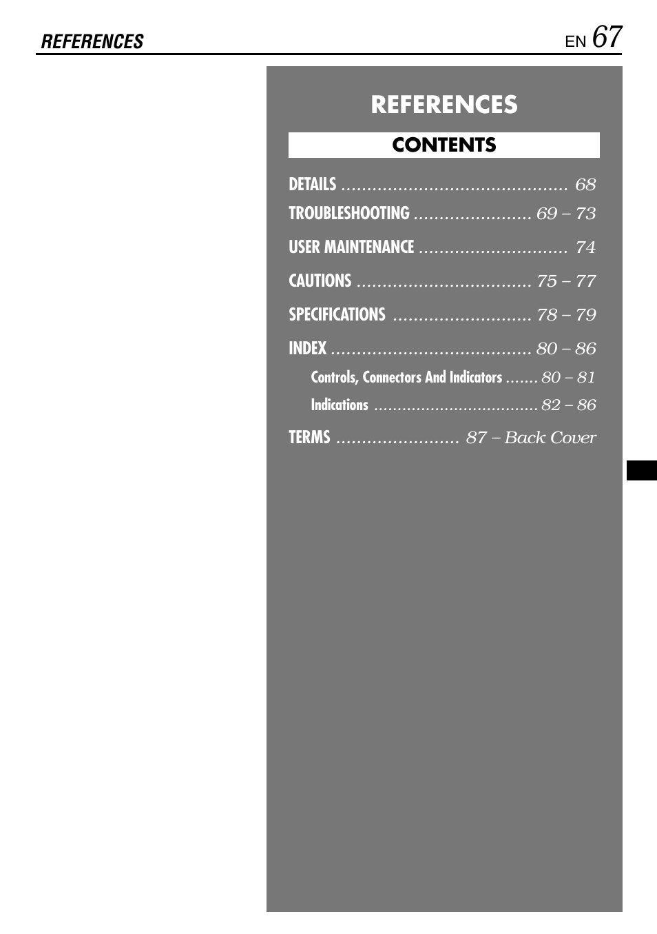 References | JVC GR-DVL365 User Manual | Page 67 / 88