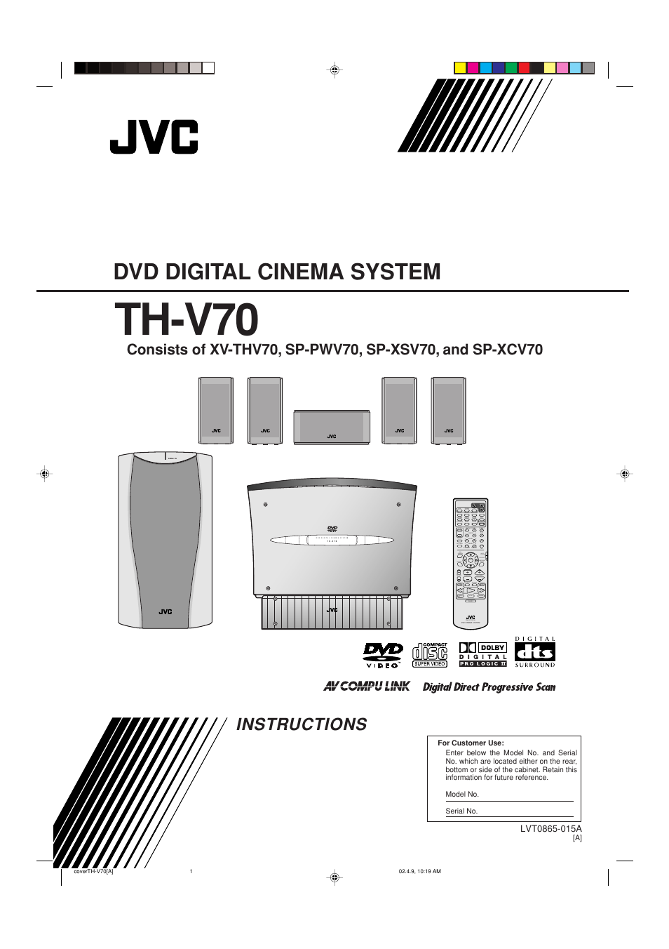 JVC SP-XSV70 User Manual | 82 pages