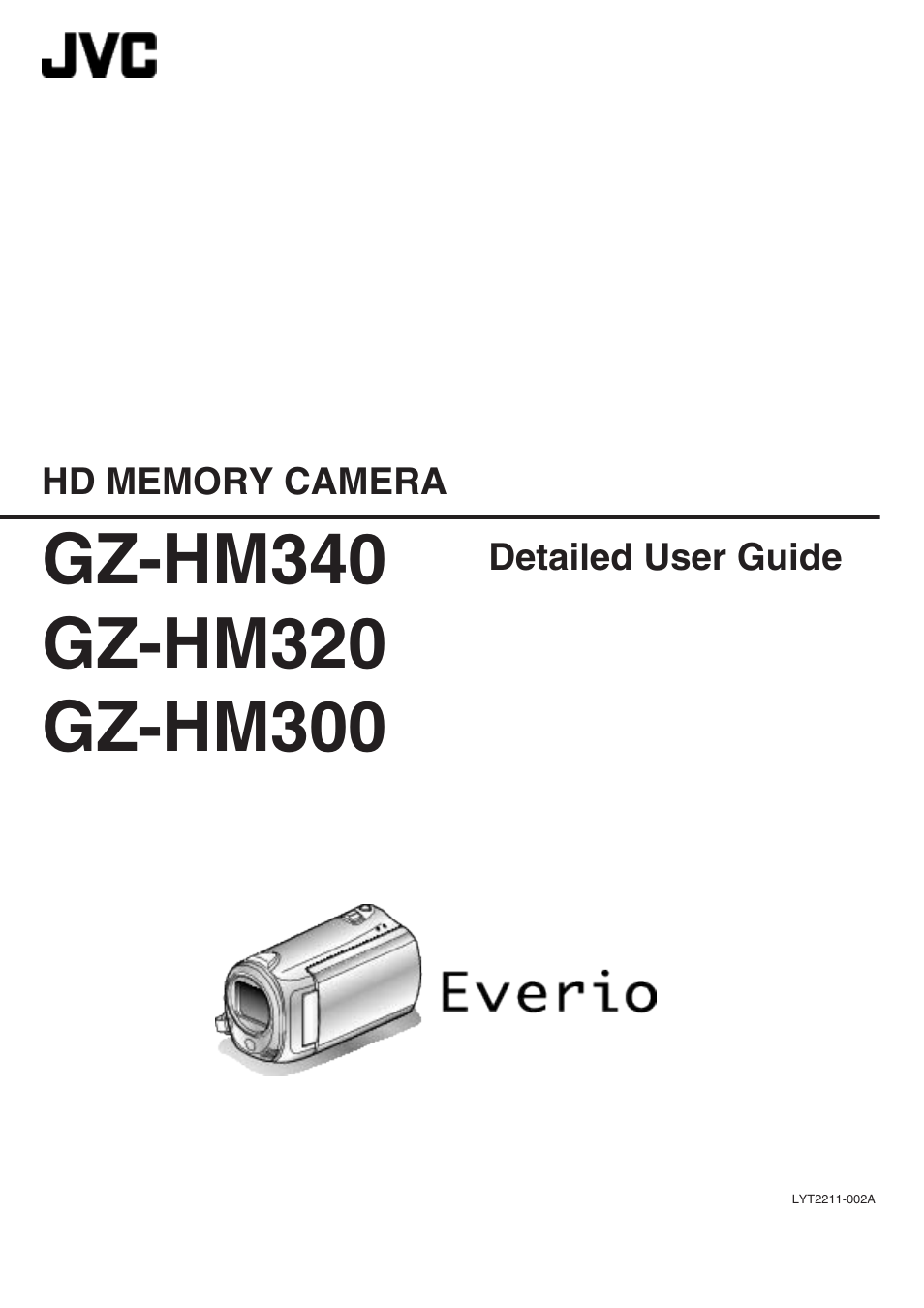 JVC Everio GZ-HM340 User Manual | 122 pages