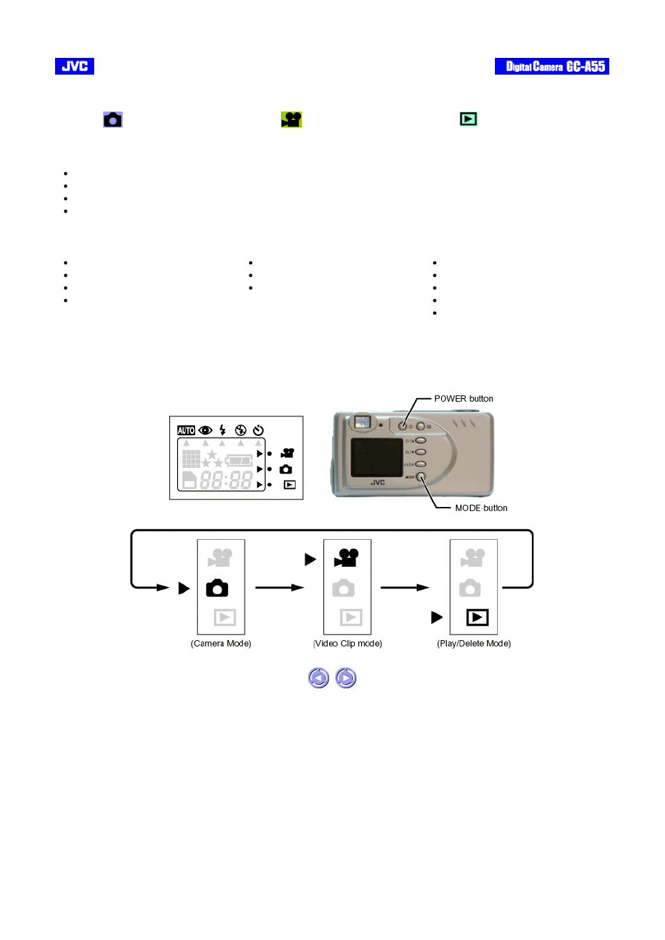 Operations, Menu settings | JVC GC-A55 User Manual | Page 16 / 38