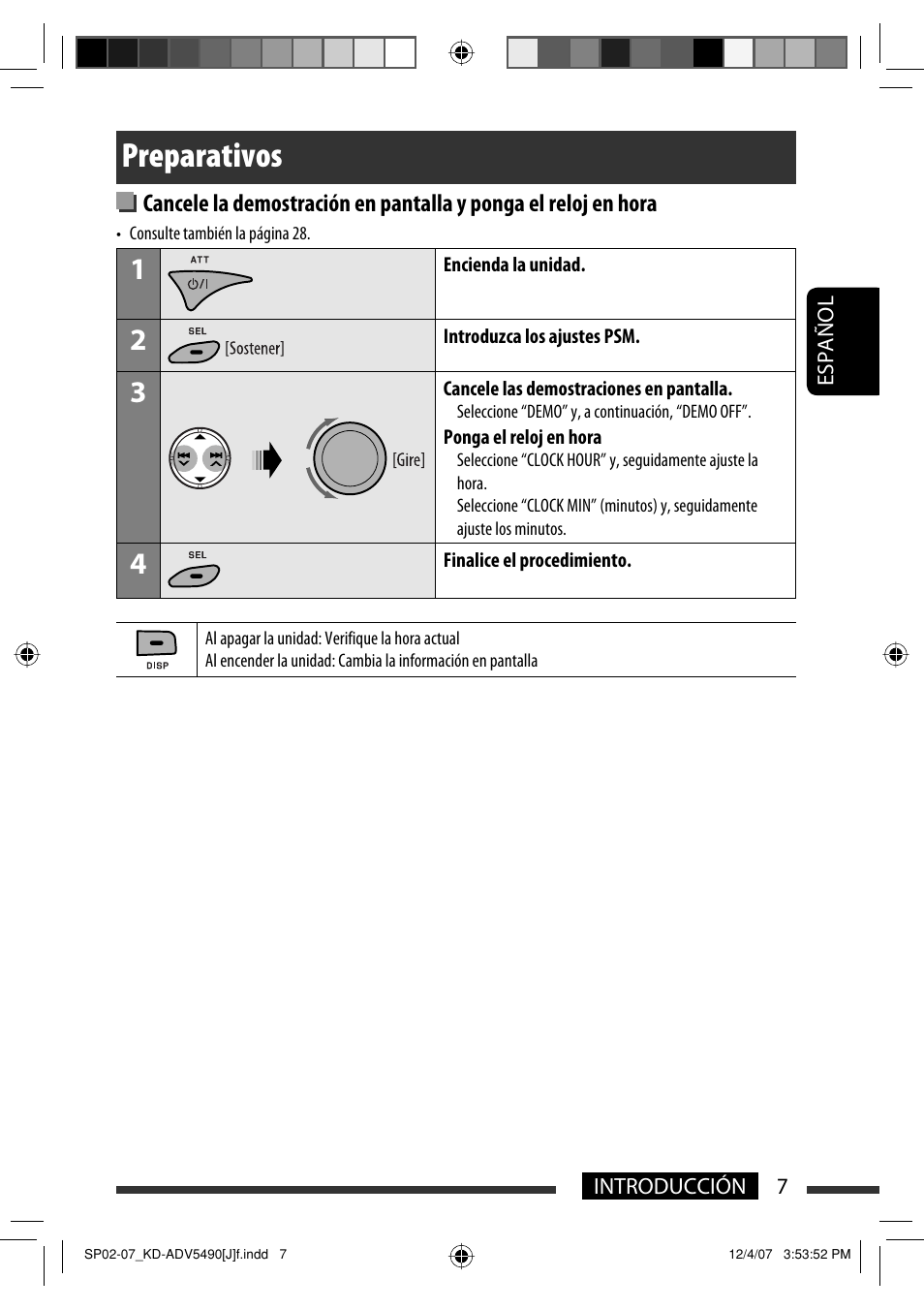 Preparativos | JVC KD-DV5400 User Manual | Page 49 / 129