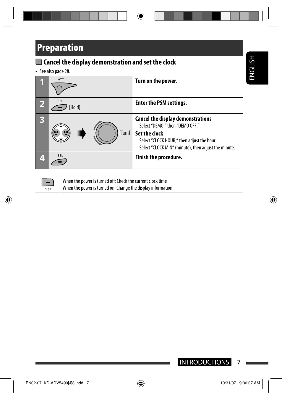 Preparation | JVC KD-DV5400 User Manual | Page 7 / 129