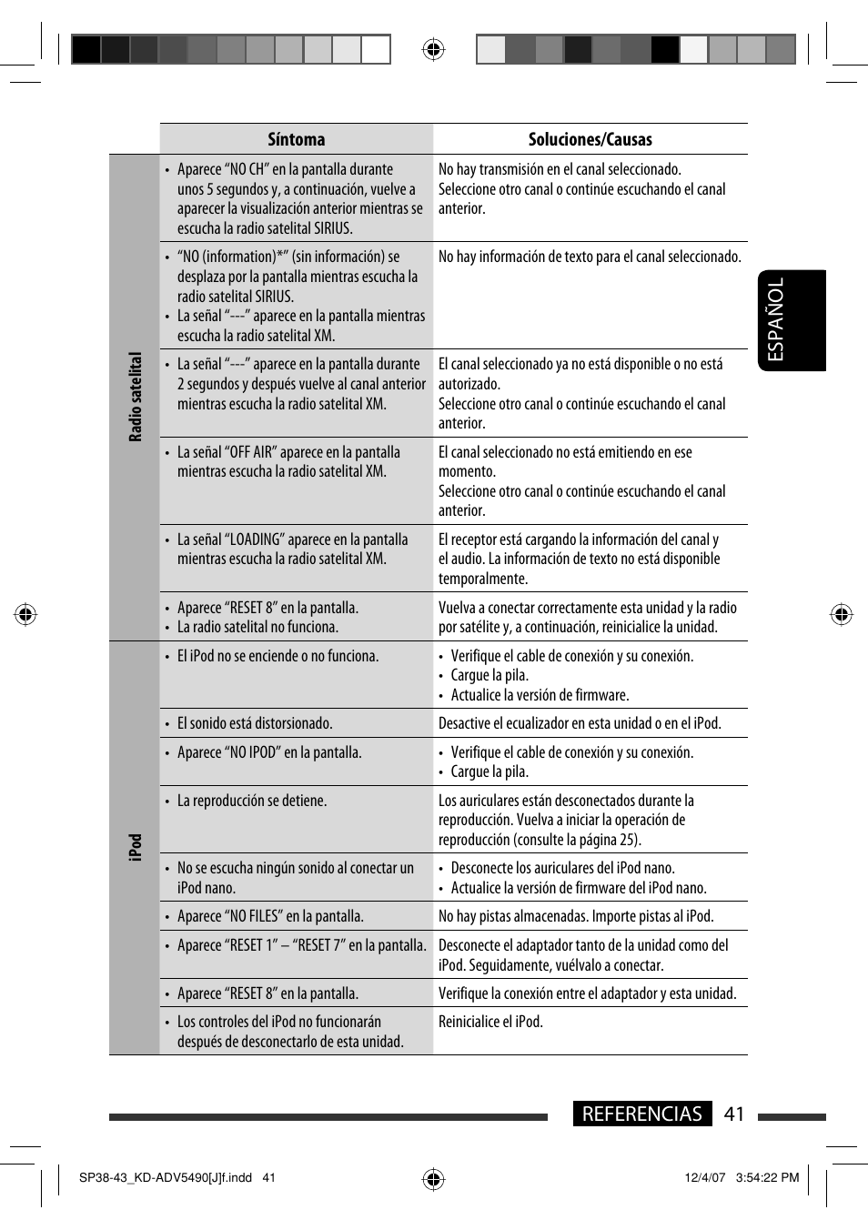 Español 41 referencias | JVC KD-DV5400 User Manual | Page 83 / 129