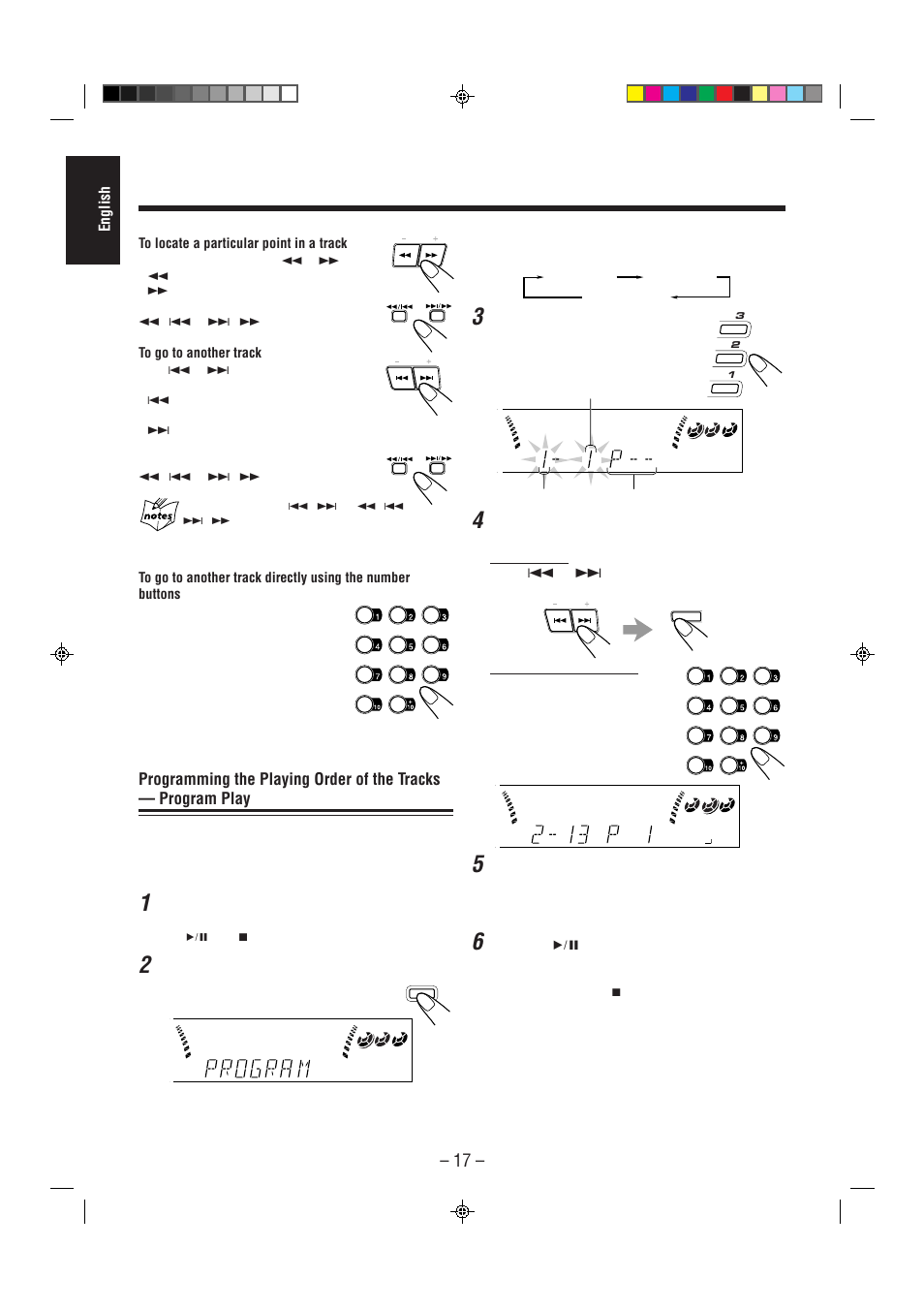 English, Load cds, Program other tracks you want | Press cd 6 | JVC CA-MXJ75R User Manual | Page 22 / 36