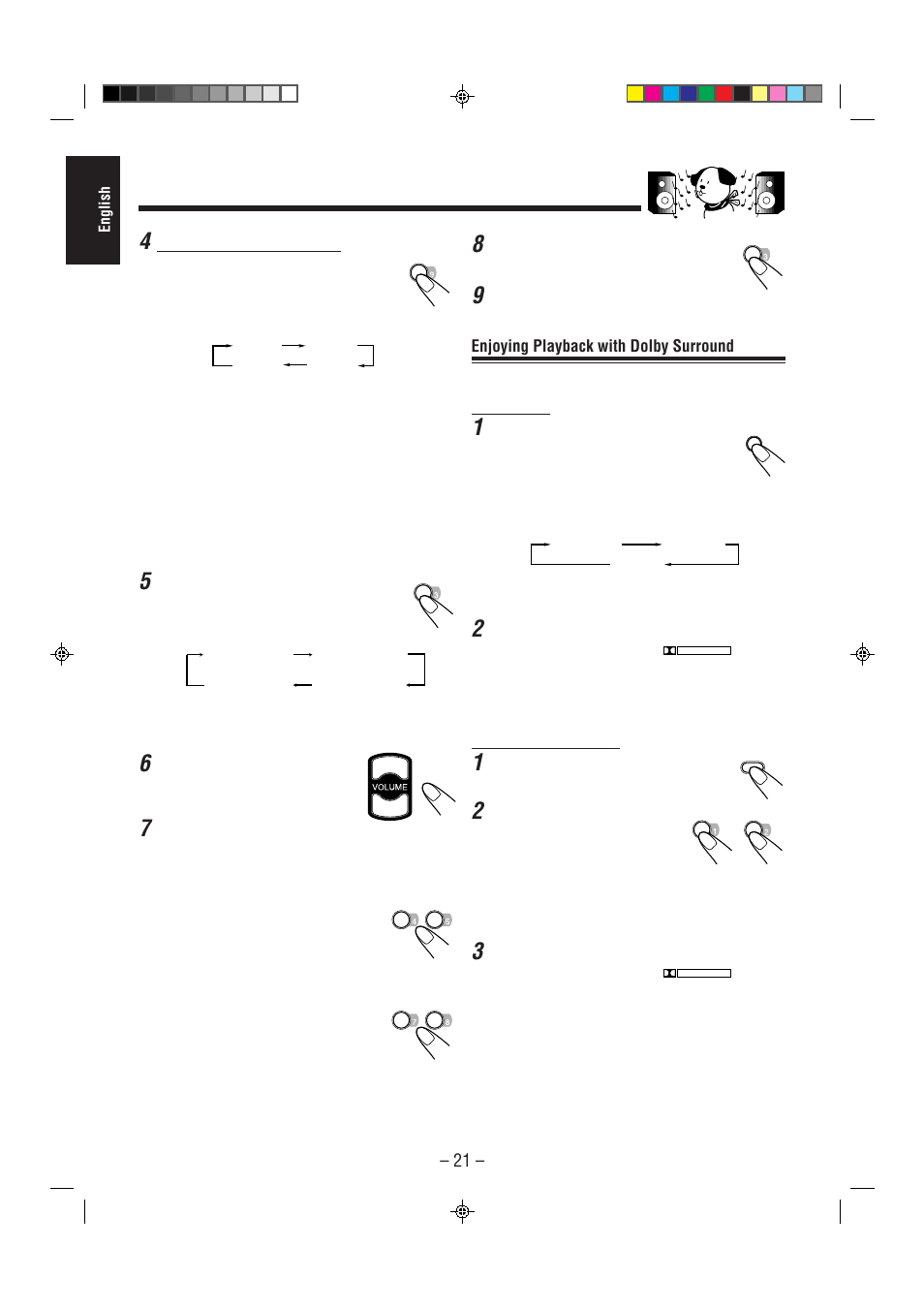 Enjoying playback with dolby surround | JVC CA-MXJ75R User Manual | Page 26 / 36