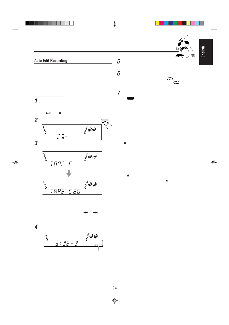 Auto edit recording | JVC CA-MXJ75R User Manual | Page 29 / 36